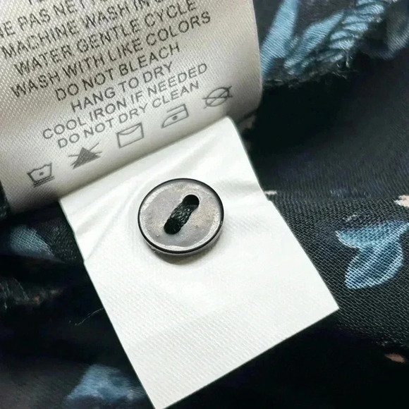 Maison d’ Amelie Semi Sheer Boho Floral Blouse Size L - Picture 5 of 7